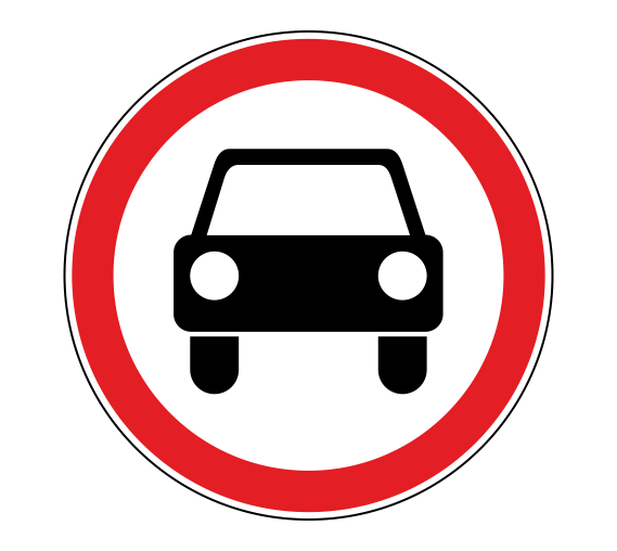Знак 3.3 Движение механических транспортных средств запрещено